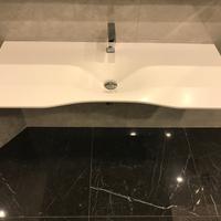 Lavabo GOman flat122 bianco con staffa