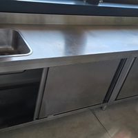 RETROBANCO inox tavolo con lavello incassato