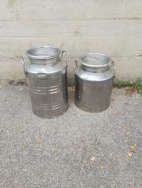 Coppia Bidoni in Acciaio Inox  (25L e 20L)