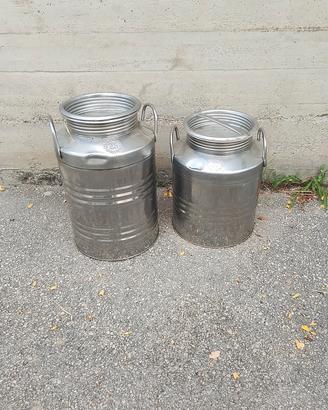 Coppia Bidoni in Acciaio Inox  (25L e 20L)