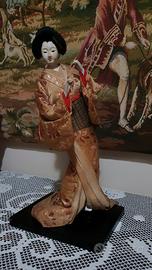 Antica Bambola Giapponese Geisha Ningyo