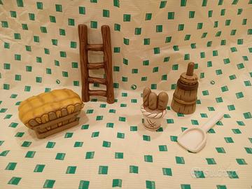 presepe Thun  scala mangiatoia / 3 pezzi fornaio 