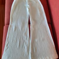Pantalone MOTIVI bianco 100% lino loose fit