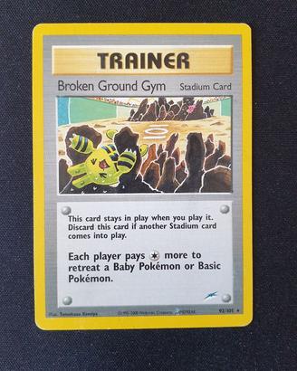EN Broken Ground Gym (NDE 92) rare neo destiny