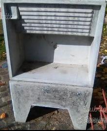 Vaschetta lavatoio in cemento con piedistallo 