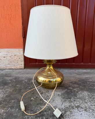Lampada da tavolo vintage in ottone