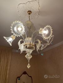 Lampadario in vetro di Murano originale