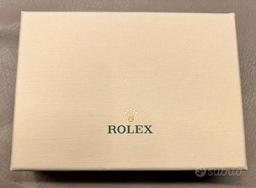 Rolex portacarte in Pelle Blu