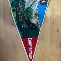 Cinque bandierine vintage Courmayeur, Cervinia