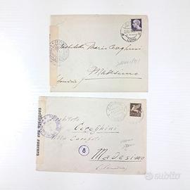 Lotto 2 Buste RSI 1944 - Censura Militare
