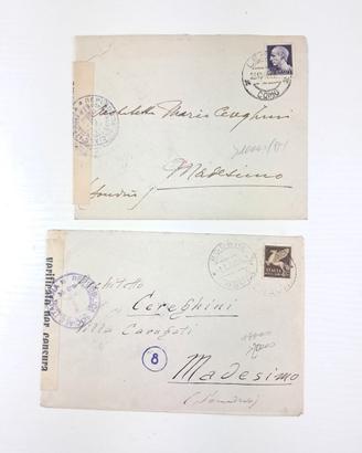 Lotto 2 Buste RSI 1944 - Censura Militare
