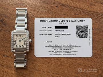 Cartier Tank Francese Diamond W4TA0008