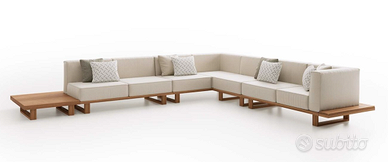 Divano outdoor modulare Atmosphera 9.Zero in teak