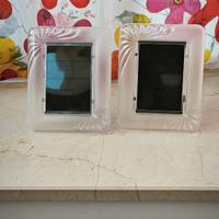 2 portafoto trasparenti in plastica satinata