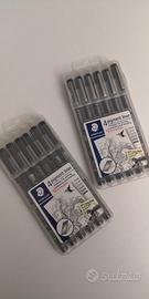 Pennarello punta fine Nero - Staedtler 2 Set NUOVI