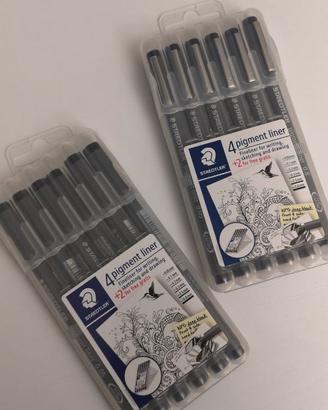 Pennarello punta fine Nero - Staedtler 2 Set NUOVI