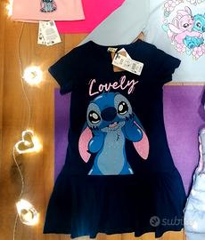 Vestito Abito Corto Nuovo Stitch Blukids 6 anni