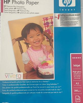 Carta fotografica HP A3 280 g/m²  - nuova