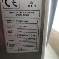 Impastatrice professionale a spirale