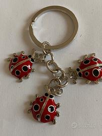 Portachiavi con 3 coccinelle