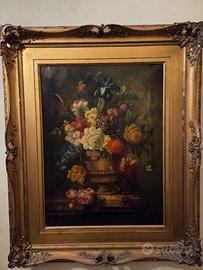 ANTICO DIPINTO FINE '800 "VASO DI FIORI"