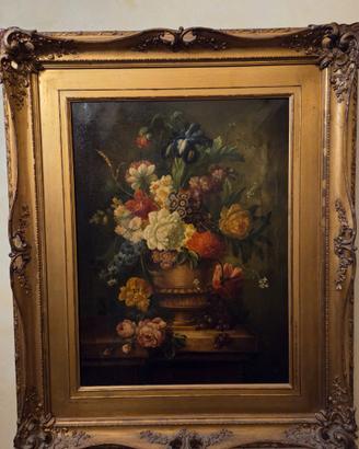 ANTICO DIPINTO FINE '800 "VASO DI FIORI"