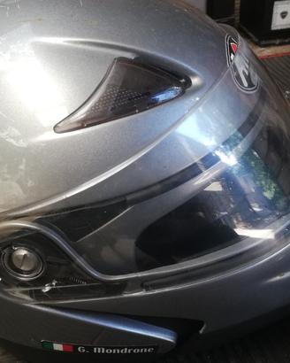 Casco colore grigio moto scooter