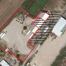 Capannone con uffici e terreno