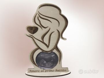 Portafoto Ecografico in Legno