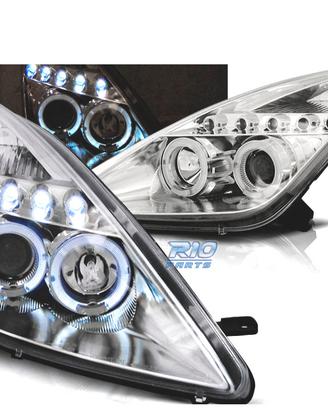 FARI TOYOTA CELICA T23 99-05 LED OCCHI ANGEL CROMA