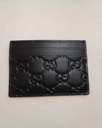 Portacarte Gucci nero in pelle