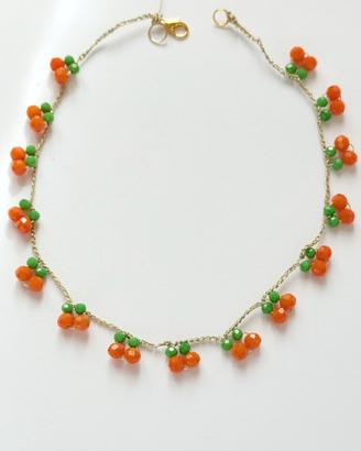Collana fruttini fatta a mano con cristalli