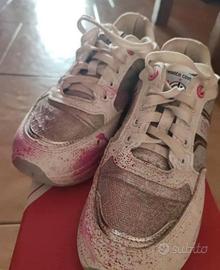 scarpe da tennis Enrico Coveri dipinte a mano