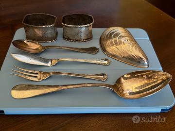 Set posate ed accessori argento 800