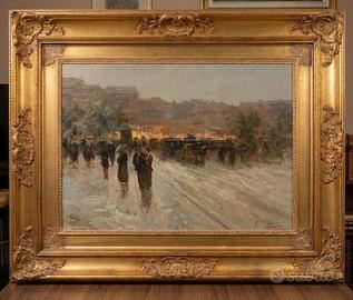 Quadro di Giulio De Simone boulevard parigino