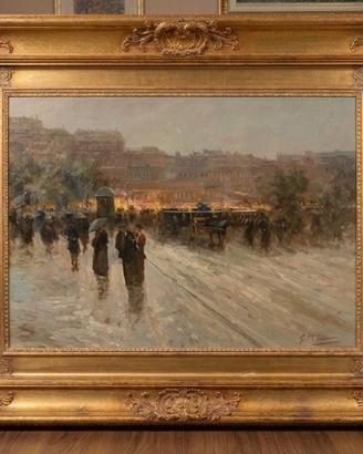 Quadro di Giulio De Simone boulevard parigino