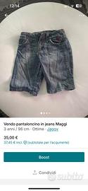 Pantaloncino jaggy in jeans