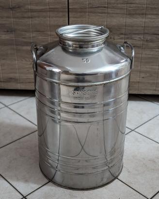 Barile per olio 50 litri Sansone in acciaio inox