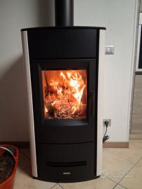 stufa a legna ventilata piazzetta e908 steel