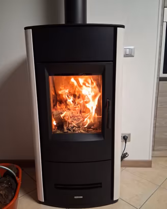 stufa a legna ventilata piazzetta e908 steel