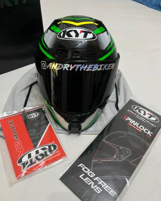 Casco KYT NZ-Race Carbon Green Fluo TG.L