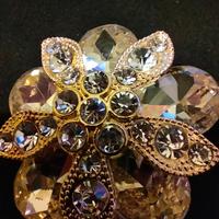 bottone gioiello con strass tondo