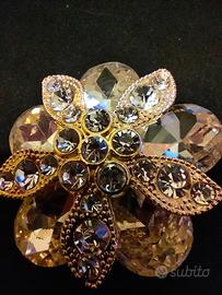 bottone gioiello con strass tondo