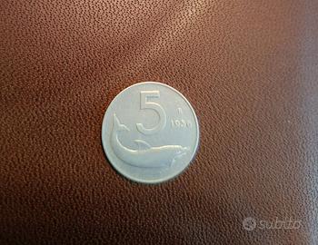 moneta da 5 lire del 1956