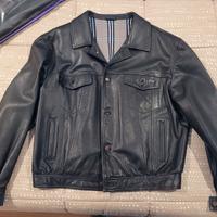 Giacca in pelle fiore fatta a mano