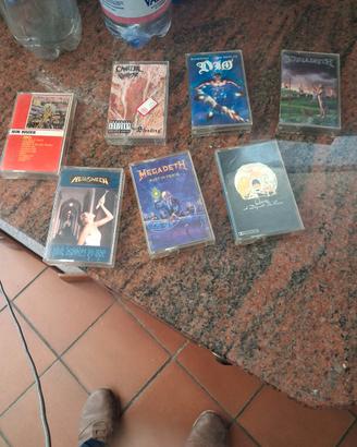 8 musicassette originali rock e metal