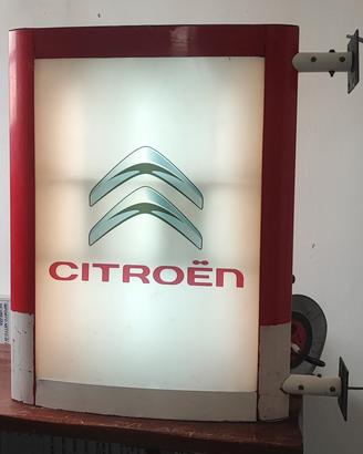 Insegna luminosa Citroen bifacciale 