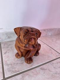 Bulldog in legno