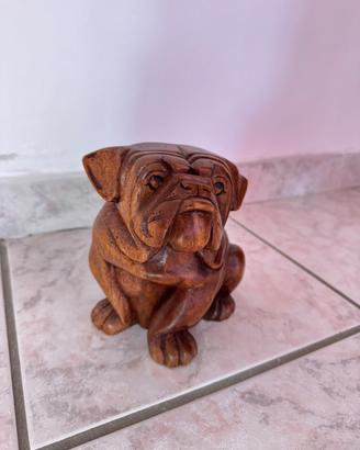 Bulldog in legno