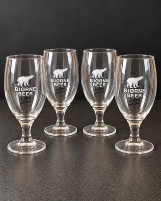Set 4 calici birra Bjorne Beer 21 cl vintage